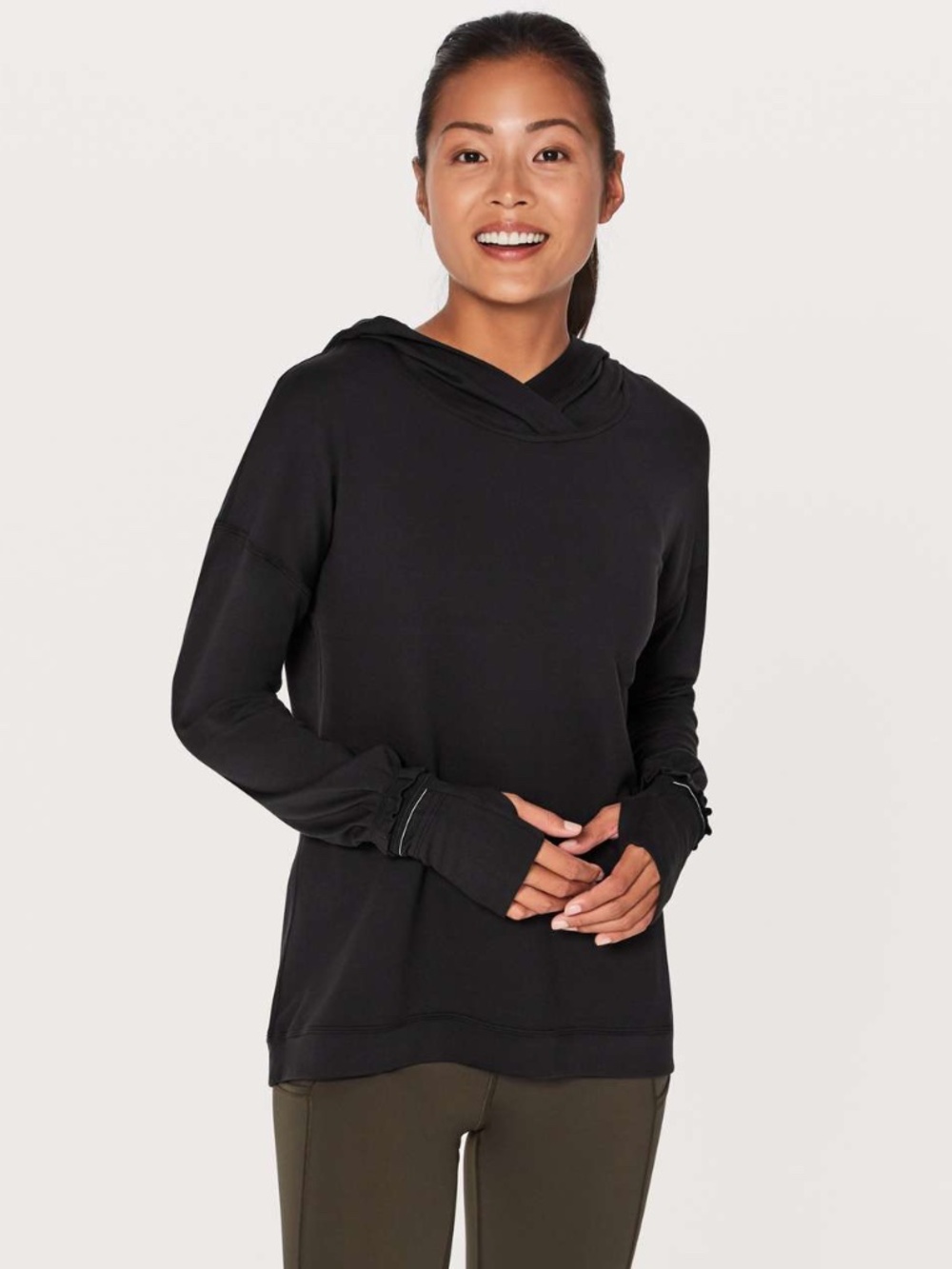 Lululemon Extra Mile Black Hoodie- Size 12